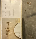 Allen + Roth Merritt 3-LIGHT Vanity Brushed Gold Glass Bathroom. Fixed Price $42.50.