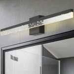 Jonathan Ingres 30" Led Vanity Light, Black/clear, Rotatable Seeded Acrylic. Fixed Price $29.95.