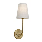 Permo Classic Wall Sconce With Flared Funnel Linen Fabric Shade Nightstand Rusti. Fixed Price $92.88.