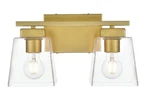 Bathroom Vanity Wall Sconce Lighting Fixture With Glass Shades Brass 14". Fixed Price $159.06.