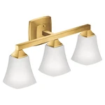 Moen YB5163BG Brushed Gold Three Globe Bath Light. Fixed Price $264.83.