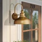 Zeyu 2 Pack Industrial Gooseneck Wall Light, 11 Inches Barn Fixture, Gold. Fixed Price $30.00.