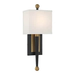 Crystorama Ardson 1 Light Sconce, Matte Black/vibrant Gold/white ARD-832-MK-VG. Fixed Price $158.40.
