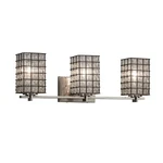 Justice Design Wire Glass Era 3-LIGHT Vanity, Nickel WGL-8443-15-GRCB-NCKL. Fixed Price $254.40.