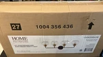 Home Decorators Collection Lawrence 4 Light Aged Bronze And Brass Vanity. Fixed Price $51.48.