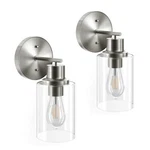 Gordnwe Set Of 2 Bathroom Wall Sconce, Brushed Nickel Pack 1-LIGHT,. Fixed Price $58.50.