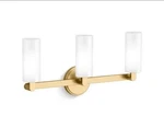 Kohler Lighting Crue 22" Wide Vanity 35874-SC03-2GL Brushed Brass. Fixed Price $199.00.