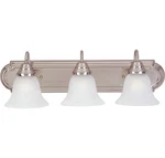 Maxim 8013MRSN Essentials 24" 3-LIGHT Marble Bath Vanity Satin Nickel. Fixed Price $68.00.