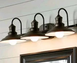 Allen+roth Hainsbrook 3-LIGHT Vanity Bar Aged Bronze KDM1393A 0612651 26IN. Fixed Price $55.00.