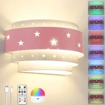 Wall Sconce Led Dimmable Star Pink Battery Operated Cordless Lightess Girls Room. Fixed Price $59.99.