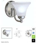 Norwell Lighting Soleil 8" X 7" 1-LIGHT Sconce Brushed Nickel Vanity 9661. Fixed Price $88.99.