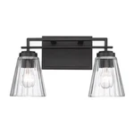 Z-lite Lyna Light Vanity, Matte Black/clear 823-2V-MB. Fixed Price $176.00.