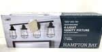 Hampton Bay Southbourne 28 In. 4-LIGHT Matte Black Vanity Open Cage Frame. Fixed Price $42.99.
