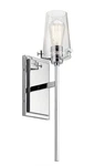 Kichler Alton 1-LIGHT Chrome Bathroom Wall Sconce With Seeded Glass Shade. Fixed Price $59.00.