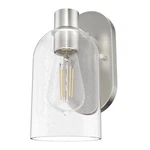Brushed Nickel One Light Wall Sconce From The Lochemeade Collection. Fixed Price $99.99.