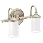 Moen YB6462BN Brushed Nickel Two Globe Bath Light. Fixed Price $227.07.