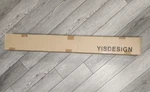 Yisdesign 39.4" Wood Linear Pendant Kitchen Light 24W Led Dimmable Walnut Color. Fixed Price $88.88.