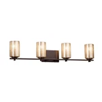 Justice Design Fusion Era 4-LIGHT Vanity, BRONZE/MERCURY-FSN-8444-10-MROR-DBRZ. Fixed Price $312.00.