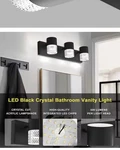 Cedar Hill 19 In. Black 3-LIGHT Dimmable Led Vanity 356772. Fixed Price $36.99.