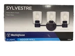 Westinghouse 61156 Sylvestre 3 Light Indoor Wall Fixture, Clear Glass Shades,. Fixed Price $30.72.