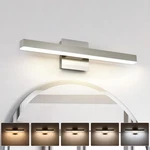 Bathroom Vanity Light 23.62 Inch Brushed Nickel 5CCT Dimmable Modern Led Mirror. Fixed Price $114.99.