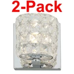 Access Lighting 2-PACK Prizm Crystal 1-LIGHT Chrome Bath Vanity Sconce. Fixed Price $42.74.