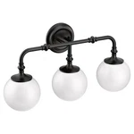 Moen YB0563BL Matte Black Three Globe Bath Light. Fixed Price $268.77.