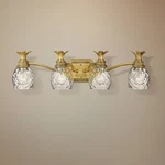 Hinkley Bath Plantation Large Four Light Vanity 29" Burnished Brass. Fixed Price $526.15.