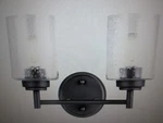 Kichler Winslow 12.75 In. 2-LIGHT Black Contemporary Bathroom Vanity. Fixed Price $46.71.