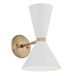 Kichler Phix 14" Light Wall Sconce, Champagne Bronze/white - 52570CPZWH. Fixed Price $229.99.