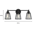 Quoizel Atticus 3-LIGHT Earth Black Vanity ATT8603EK. Fixed Price $178.91.