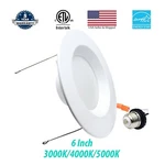 3BRIX 6 15W Led Retrofit Downlight Baffle Trim Recessed Dimmable - Etl. Fixed Price $15.99.