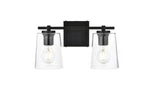 Elegant Lighting LD7310W14 Kacey 2 8" Tall Bathroom Sconce - Black. Fixed Price $58.30.