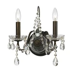 Crystorama Butler Crystal Light Sconce, English Bronze 3022-EB-CL-MWP. Fixed Price $198.00.