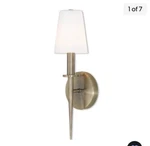Livex Witten Light Wall Sconce In Antique Brass, 4.25"W 14.5"H 41692-01. Fixed Price $150.00.