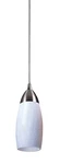 New Elk Milan Satin Nickel Mini Pendant Ceiling Light Simply White Blown Glass. Fixed Price $54.99.