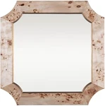 36" Square Wall Mirror - Poplar Burl & Weathered Brass Finish By. Fixed Price $1831.99.
