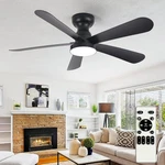 Depuley 42-INCH Black Ceiling Fan With Lights Remote Flush Mount Reversible Quie. Fixed Price $78.11.