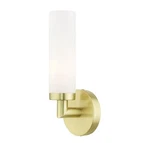 New Open Box Livex Lighting 10103-12 Aero Wall Sconce Satin Brass. Fixed Price $59.99.