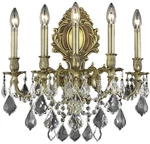 Vintage French Gold Monarch Wall Sconce With Crystals. Fixed Price $1265.00.