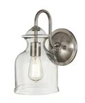 Home Decorators Garridan 1-LIGHT Brushed Nickel Wall Sconce. Fixed Price $64.00.