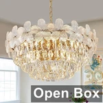 Poemoon P51-600G1 24", 11 Lights, 6-TIER Flower Crystal Chandelier, Gold. Fixed Price $169.12.