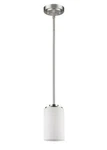 Acclaim Addison 1-LIGHT Mini Pendant With Opal Etched Glass Shade Satin Nickel. Fixed Price $72.37.