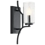 Kichler Vara 1 Light Wall Sconce, Distressed Black - 44070DBK. Fixed Price $164.99.