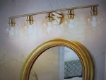 Deyidn Modern 37.4 In. 5-LIGHT Gold Bathroom Vanity Interior Powder. Fixed Price $79.95.