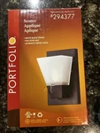 Portfolio Wall Sconce Black Frosted Glass Light Cover 0294377. Fixed Price $19.99.