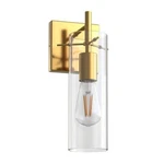 Yansun 5 In. Gold 1-LIGHT Wall Sconce Modern Glass Shade Bathroom. Fixed Price $29.99.