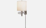 Visual Comfort Architect Swing Arm Sconce Brushed Chrome Silk Shade PT-2000BC-S. Fixed Price $199.49.