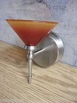 Besa Sconce Kona 1W-117681-BS Brushed Steel Sunset Glass Wall Lamp Light. Fixed Price $99.95.