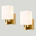 Deynite 2-PACK Brass Wall Sconce Light Fixtures Modern Bathroom Vanity W/m. Fixed Price $71.29.